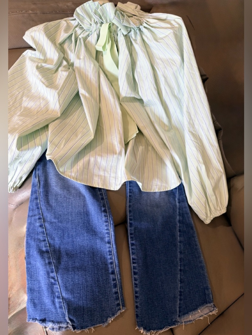 "ética"  Mick kick crop flare Denim Jeans Sold at Revolve Sz.29